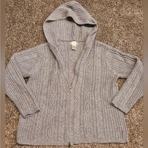 ❤️Studio Works - Gray Full Zip Hooded Sweater - L